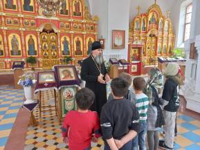 Храм Георгия Победоносца села Афоньевка посетили ученики начальных классов